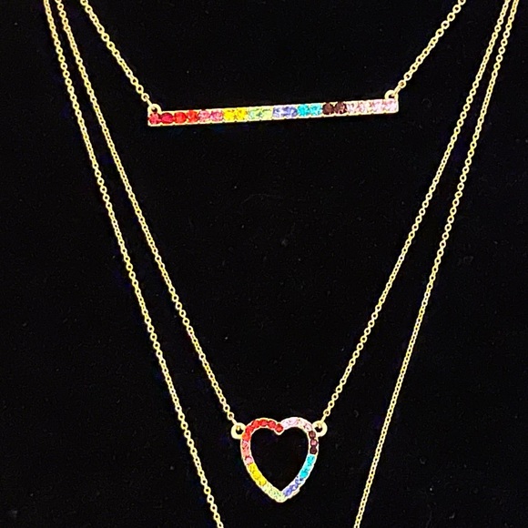 NEW - Three-Tier Rainbow Necklace - Picture 2 of 5